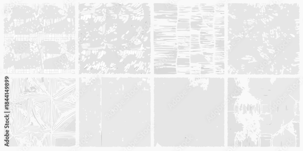 Obraz premium Abstract grayscale patterns and textures arranged in a grid formation