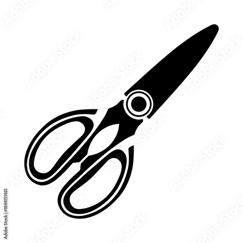 Kitchen scissors shears icon design. Symbol of cooking utensils. Vector illustration symbol icon clip art isolated on white background.