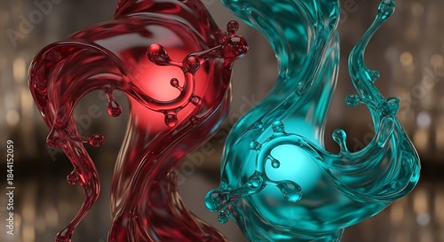 Wallpaper Mural Spectacular fluid dynamics and abstract liquid splash art formation Torontodigital.ca