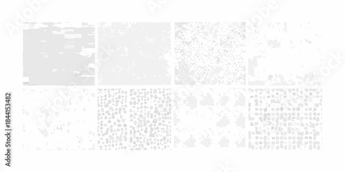 Abstract fragmented grayscale pattern with a distressed textural appearance