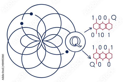 Abstract Quantum Computing Concept Illustration  C (1) Vector Icon