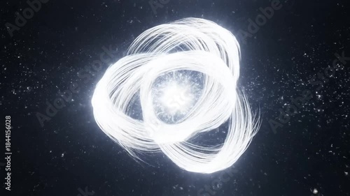 Luminous cosmic knot floats in space