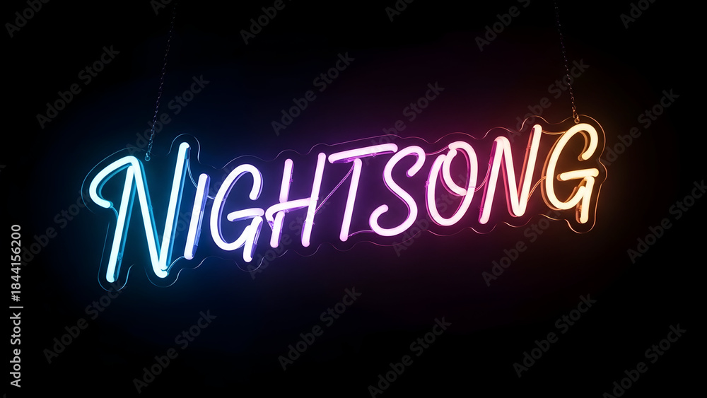 Obraz premium A glowing neon sign spelling out the word 
