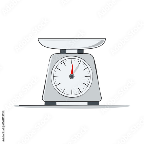 Analog Kitchen Scale with Red Needle for Accurate Ingredient Weighing in Food Preparation