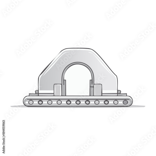 Silver-Grey One Hole Paper Puncher: Office Supply Flat Design Vector Graphic