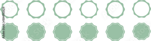 Verified badges. Different Stamp Lebel Vector Shape.  Vintage labels. Colored stickers. A collection of different types and colors icon.