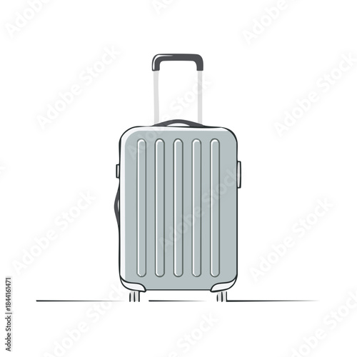 Rolling Suitcase ready for Adventure Vacation Getaway Trip Travel Planning Luggage Handcart Wheeled Bag