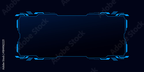Sci fi futuristic user interface, HUD template frame design, Technology abstract background	
