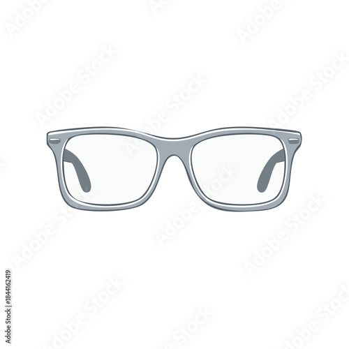 Vintage Style Gray Framed Eye Glasses with Clear Lenses for Corrective Vision and Fashion