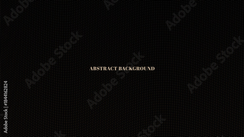 Abstract dots wave particle gradient on dark background.