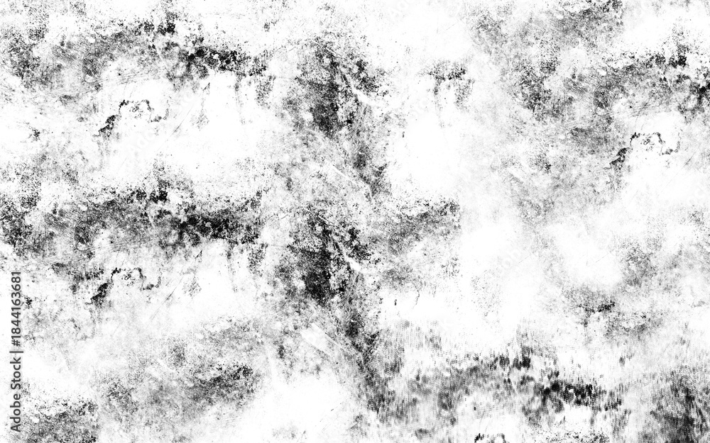 Obraz premium Black and white abstract texture with gray spots on transparent background