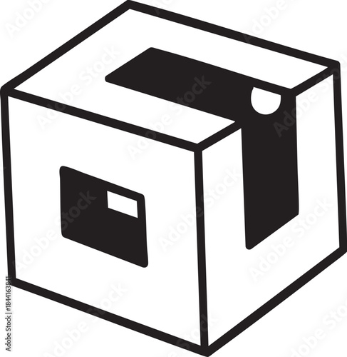 vector illustration of a safe box