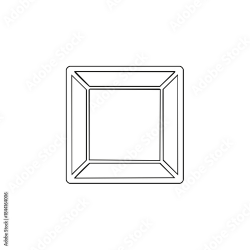 Abstract Box Frame Outline Illustration for graphic design and creative projects.