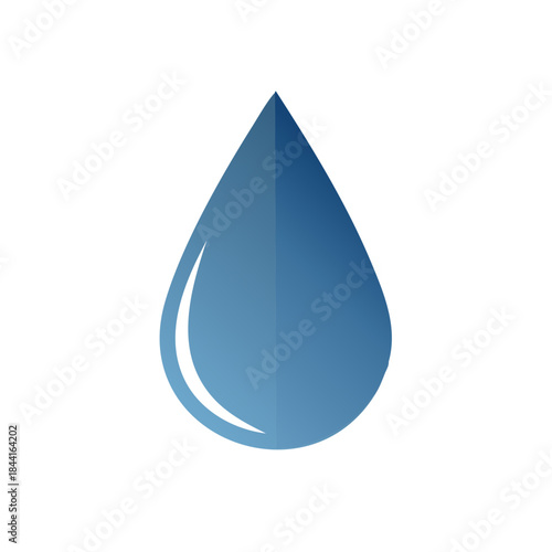 Water Drop Gradient Blue Hydration Concept Fresh Pure Resource Graphic Icon Design