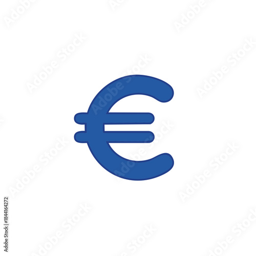 Illustration of Euro Symbol for Financial Transactions, Economic Investments and Currency Exchange