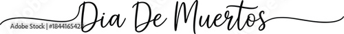 Dia De Muertos Calligraphy Text Vector day of the dead  illustration icon silhouette