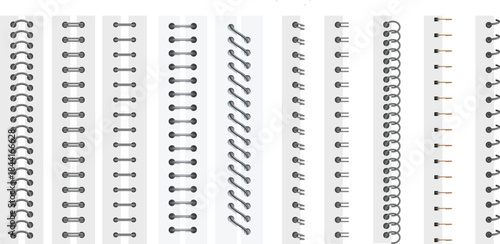 Spiral Binding Coil and Notebook Wire Spring Vector Collection
