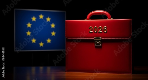 European Union Budget 2026 Financial Planning Briefcase