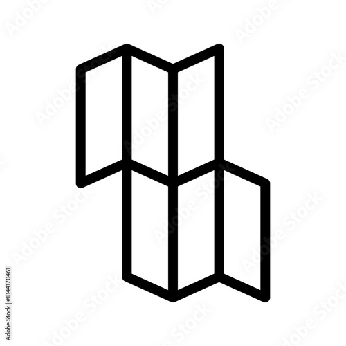 Practical Map Fold icon collection for navigation interfaces, travel guides, folded map visuals and GPS planning