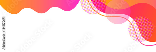 template banner with gradient color. design with liquid shape.