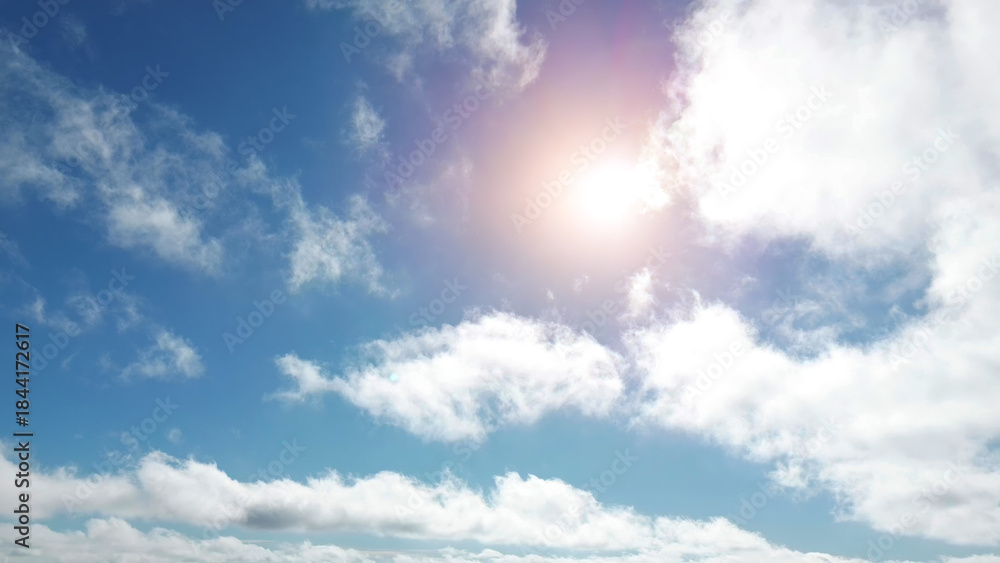 Obraz premium Soft cumulus clouds seen from plane