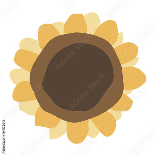 やさしいひまわり シンプルシリーズ｜ひまわりの花（単体） / Gentle Sunflower Simple Series – Sunflower Flower