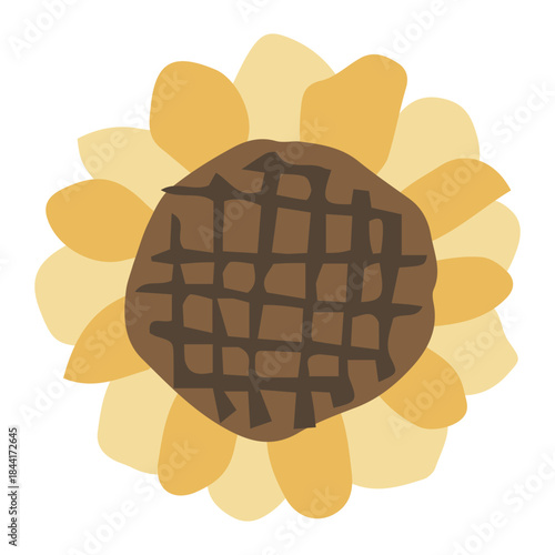 やさしいひまわり シンプルシリーズ｜ひまわりの花（単体） / Gentle Sunflower Simple Series – Sunflower Flower