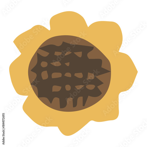 やさしいひまわり シンプルシリーズ｜ひまわりの花（単体） / Gentle Sunflower Simple Series – Sunflower Flower