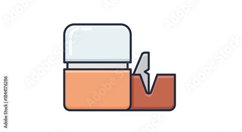 Dental Tooth and Crown Procedure Icon Illustration.