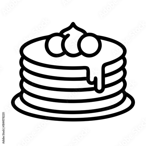 pancake stack breakfast icon design