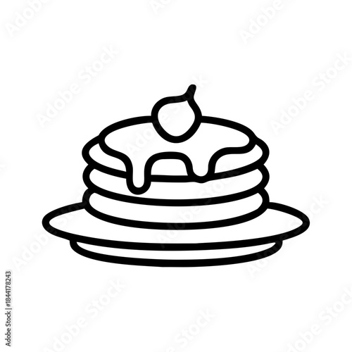 pancake stack breakfast icon design