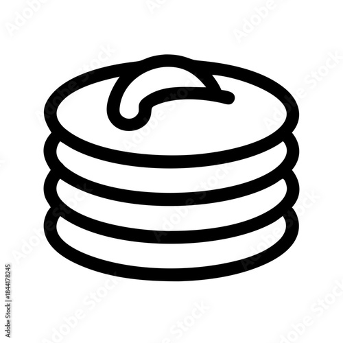 pancake stack breakfast icon design