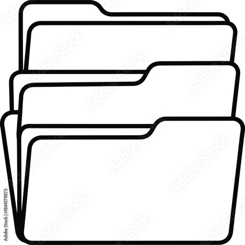 Stack of file folders for document organization