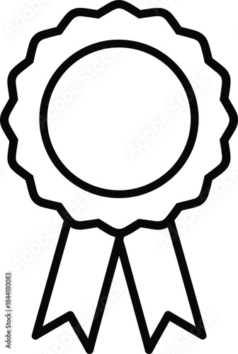 Simple black and white rosette icon