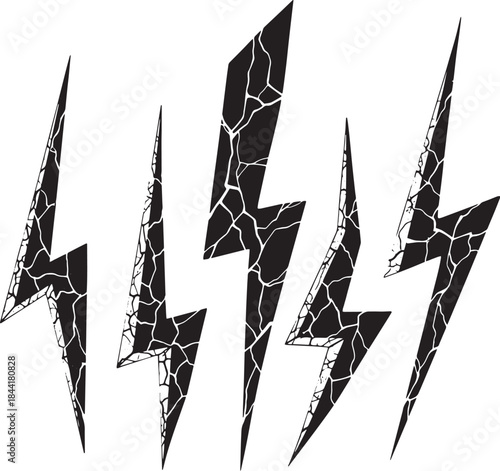 Abstract lightning bolts graphic design