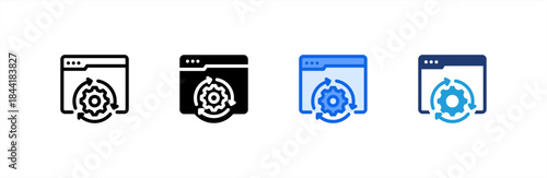 Adaptive icon multiple style collection. Vector illustration.
