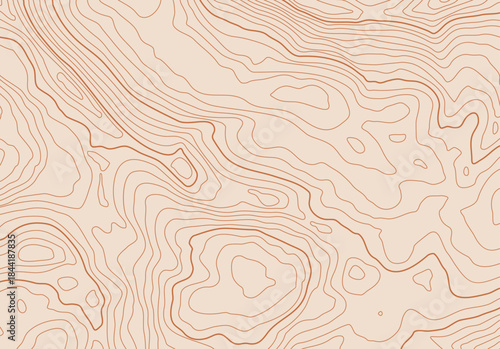 Topographic map background with altitude lines. Abstract terrain topography with elevation levels of the relief