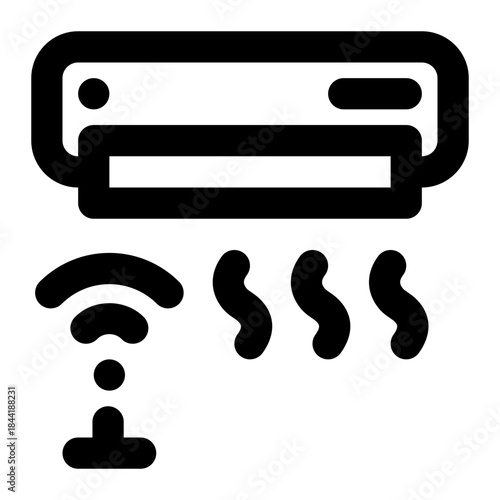 icon air conditioner with style outline