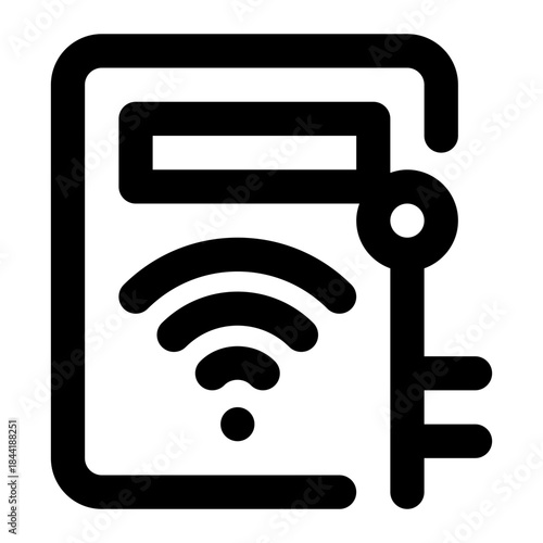 icon security home with style outline