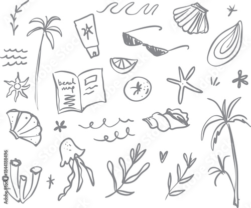 Tropical beach holiday escape poster design illustration vector