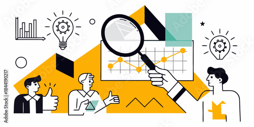 Business analysis research and collaborative problem solving with data and innovative ideas