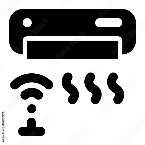 icon air conditioner with style glyph