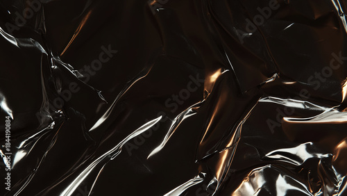 black plastic bag wave texture background, glowing