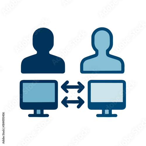 Icon for a digital twin concept