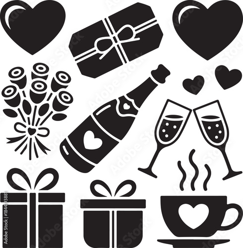 Element set for Valentine's Day