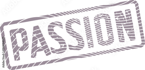Distressed Passion Rubber Stamp Mark Expressing Intense Emotion and Strong Desire