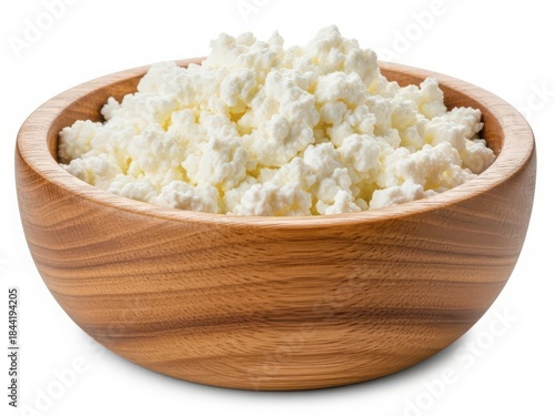 Wallpaper Mural Cottage cheese served in a wooden bowl Torontodigital.ca