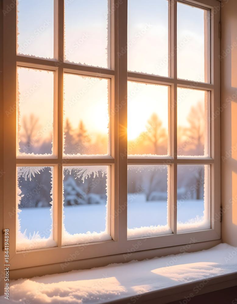 Obraz premium Light Therapy Lamp Brightening a Calm Winter Interior