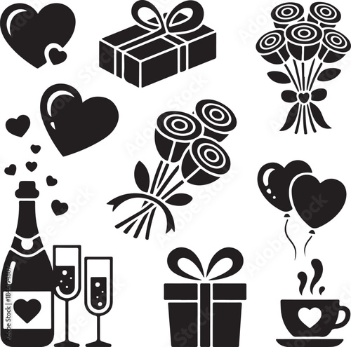 Element set for Valentine's Day