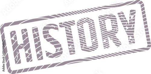 Grungy History Word Mark with Distressed Effect for Educational Resources and Academic Use